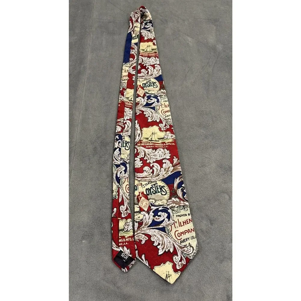 Lot of 9 Vintage Tabasco Brand Novelty Designer Neck Ties Hot Sauce 100% Silk
